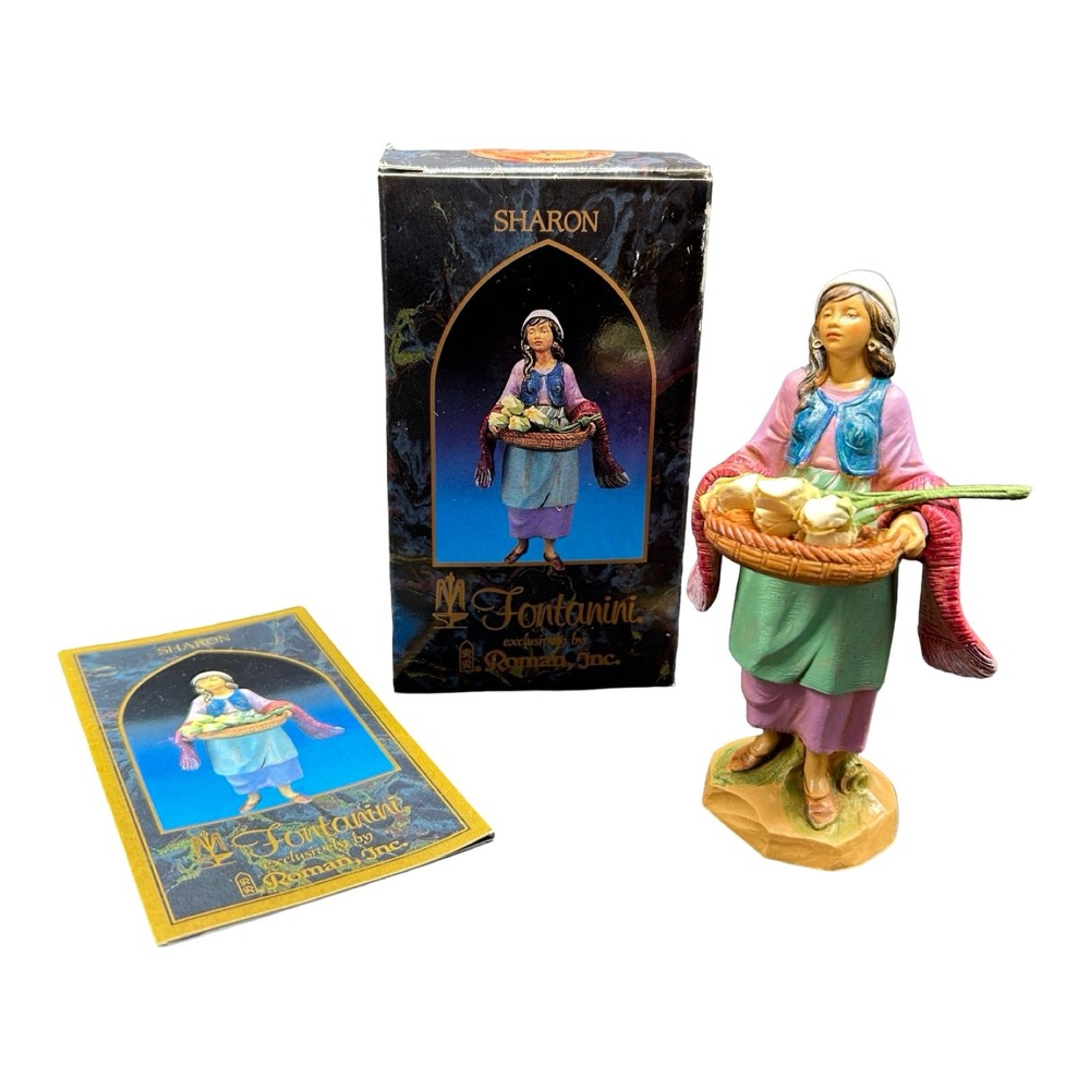 Fontanini Sharon Flower Seller 52503 Heirloom Nativity 5 Inch Figurine Italy Box